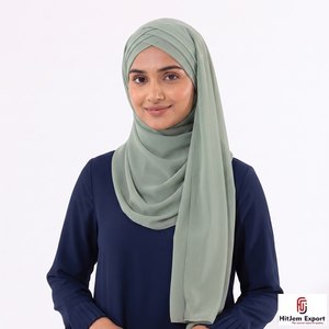 Custom Chiffon <b>Scarf</b> Silk Feel Head Wrap Shawl OEM ODM Customized Manufacturing Service Provider India - Product Image 6