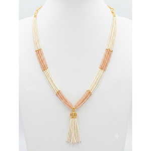 Collier ras du cou élégant à pampilles de perles multirangs avec fermoir en S, chaîne réglable, plaqué or et émail, idéal pour mariage - Product Image 6