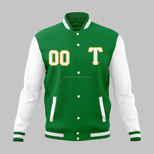 Chaqueta de invierno gruesa de peso pesado con logotipo bordado personalizado de alta calidad, lona de lana de algodón para hombres y mujeres, estilo universitario - Product Image 1