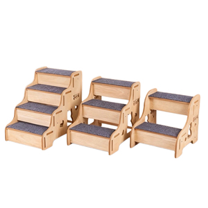 Tangga Anjing Kayu 3 Tingkat Modern <span class=keywords><strong>2026</strong></span> Anti Selip untuk Anjing Sedang Rumah Kucing Multifungsi - Product Image 2
