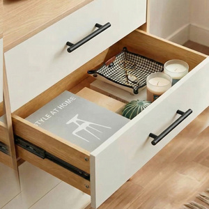 Poignée de tiroir de meuble en alliage de zinc noir mat contemporain, poignée en T, pour armoire, salle de bain, cuisine, salon, salle à manger - Product Image 4