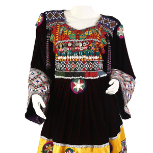 2026 Eid Afghani Tribal Dresses Top Sale Product Women Black, Red & Yellow Color Afghani Tribal Dresses Wholesale Price - Product Image 4