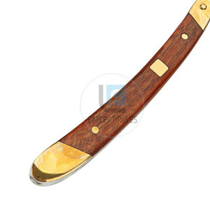 Low MOQ Best Selling Premium Quality Stainless Steel Wood Handle Reusable Durable <b>Straight</b> Shaving <b>Razors</b> Wholesale - Product Image 5