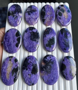 Charoite พลอยธรรมชาติอัญมณีหลวมดีไซน์เนอร์ Charoite Cabochon ขายดีขายดี Charoite มากสำหรับทำเครื่องประดับ - Product Image 1