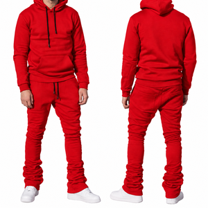 Ropa Urbana Moderna para Hombre, Sudadera con Capucha Negra y Pantalones Deportivos, Conjunto Deportivo de Algodón de Secado Rápido, Fabricante Mayorista - Product Image 2