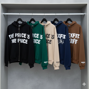 Sweat-shirts de haute qualité, très demandés par les clients, streetwear, sweat-shirts en molleton épais, impression de logo, sweat-shirts unisexes à fermeture éclair - Product Image 5