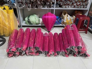 Lanternes en bambou de Hoi An rose, 20cm/30cm/35cm/40cm, faites à la main, durables, forme diamant, pour décoration de mariage et de restaurant, assortiment - CARYLN - Product Image 3