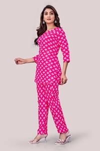 Conjunto Coordinado para Mujer, Sostenible, de Poliéster y Rayón, Cuello Redondo, Dos Piezas, Estilo Casual, Holgado, Traje de Pantalón para Dama, Talla Extra Grande 6XL - Product Image 5