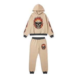 Ensemble de survêtement imprimé surdimensionné pour homme, streetwear hip-hop, en molleton de coton lourd - Product Image 2