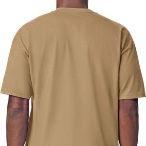 T-shirt pour homme Tan Maxweight, t-shirt en coton lourd de qualité supérieure, t-shirt décontracté à col rond et manches courtes surdimensionné pour le streetwear - Product Image 5