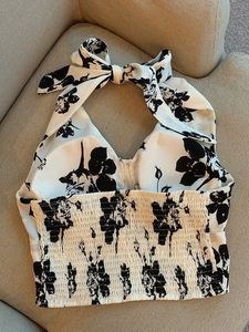 Knitted Spandex Cotton Casual Short Breathable <b>Canvas</b> <b>Plain</b> Dyed Women's Tank Top - Product Image 6