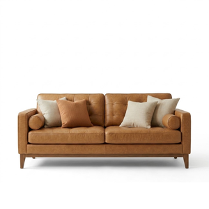 High End Mid Century Modern 2 Seater <b>Sofa</b> Elegant Minimalist Loveseat for Cozy Living Room Comfort Furniture for <b>Small</b> Spaces - Product Image 2