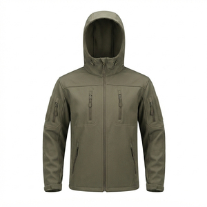 Veste Softshell Noire à Capuche Imperméable et Extensible pour Hommes et Femmes, Veste de Travail d'Extérieur, Taille Personnalisée OEM, Vente en Gros - Product Image 4
