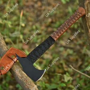 Full Tang Handmade Carbon Steel <b>Axe</b> Industrial Grade High Quality Outdoor Camping Hunting Hatchet with Wooden Handle OEM - Product Image 3