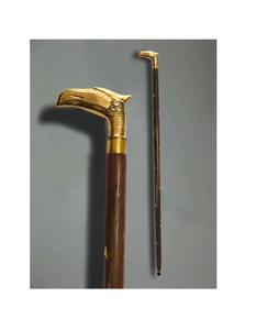 Elegante bastón de latón y madera para apoyo de moda y asistencia de movilidad premium para caballeros. - Product Image 1