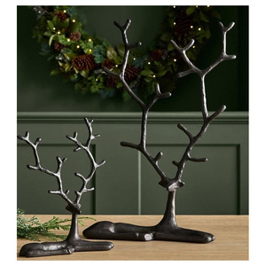 Sculpture de renne en aluminium moderne et tendance, de luxe, directement de l'usine, décoration festive haut de gamme pour la maison et le commerce, réutilisable - Product Image 6