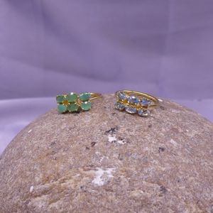 Anillo Clásico de Plata de Ley 925 Chapado en Oro con Topacio Azul para Mujer, Joyería para Bodas - Product Image 6