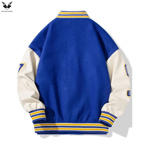 Chaqueta Varsity con Diseño Personalizado para Hombre, Ligera, Resistente al Viento, Deportiva, Estilo Béisbol, Cuello Acanalado, Chaqueta Casual - Product Image 2