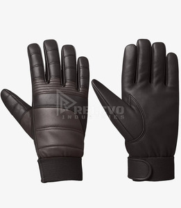 Gants de moto en cuir à manchette longue personnalisés, gants de course professionnels, gants de moto avec protection rigide, vente en gros - Product Image 3