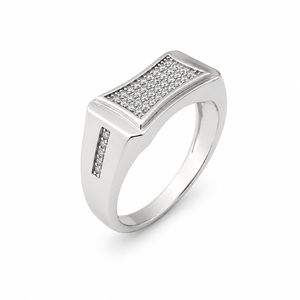925 <b>Silver</b> Moissanite <b>Ring</b> Iced Out Rectangular Pavé Set <b>Eternity</b> Band for Men Wedding Gift - Product Image 3
