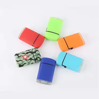 Briquet électronique sans flamme en gros, coupe-vent, anti-cendres, anti-déversement, portable, en métal, pour voiture