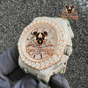 <b>Mens</b> Diamond-Style <b>Watch</b> with a Textured Rubber Band, Raised Outer Ring and a Distinctive Case Shape - Product Image 5