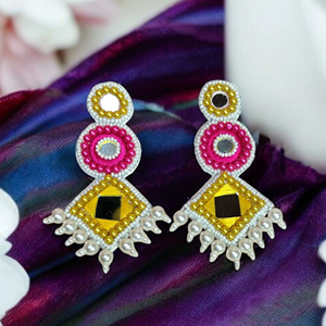 ต่างหูปักลูกปัดเก๋ไก๋ งานฝีมือปักครอสติชและงานเย็บปักถักร้อย ออกแบบโลโก้ได้ตามต้องการสำหรับวันหยุด - Product Image 2