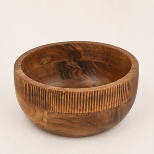 Ensaladera Artesanal de Madera de Acacia, Tazón Grande de Madera Natural Sólida para Servir Frutas y Verduras, Utensilios de Cocina y Vajilla - Product Image 5