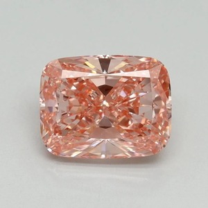 Diamant rose synthétique de laboratoire, taille coussin allongée, de 1,00 à 5,00 carats, rose fantaisie, certifié, clarté VVS VS - Product Image 1