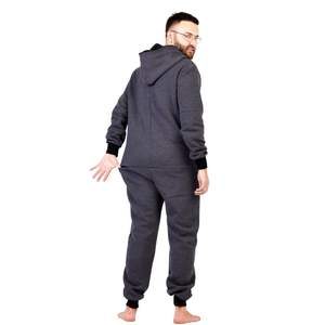 Pijama Enterizo de Forro Polar con Capucha para Hombre, Transpirable, de Manga Larga, con Cierre de Cremallera Personalizado, Tipo Mono, Ropa de Descanso - Product Image 3