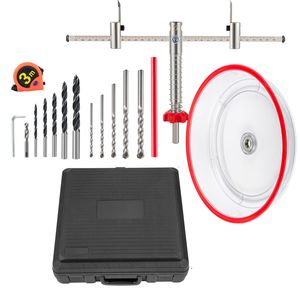 Kit di frese a tazza regolabili in metallo da 1 5/8" a 8" (da 40mm a 200mm) con 2 punte pilotanti e lame doppie per fori incassati - Product Image 1