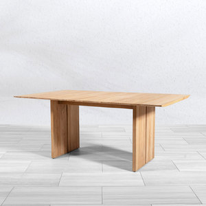 Mesa de Comedor de Madera de Teca Sólida, Elegante y Moderna, Mesa de Madera Rústica para Restaurante, Hotel y Muebles de Villa - Product Image 1