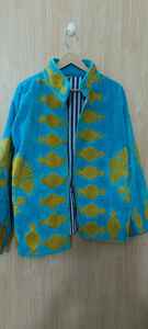 Chaqueta de terciopelo Suzani con bordado a mano, unisex, con forro de algodón, abrigo unisex, chaqueta de fiesta para mujer - Product Image 5