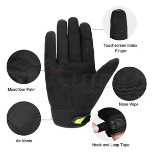 Gants de moto en cuir légers, durables et respirants pour l'hiver, avec support de sécurité, fermeture de poignet réglable et paume antidérapante - Product Image 6