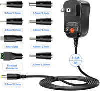 Adaptateur secteur universel 12W, alimentation 3V-12V, tension réglable, cordon d'alimentation de remplacement pour routeur, haut-parleur, caméra CCTV, téléphone