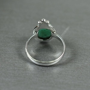 Anillo de Plata con Amazonita Natural, Corte Ovalado, Hecho a Mano, Plata de Ley 925 - Product Image 4