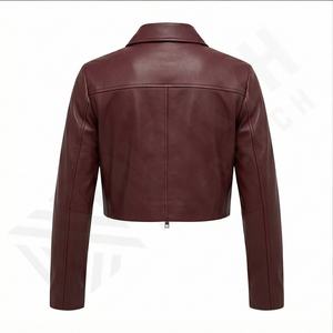 Chaqueta de Cuero para Mujer, Nueva Moda, Ropa de Abrigo de Invierno, Transpirable, Tejida, de Alta Calidad, Personalizada, al por Mayor - Product Image 3