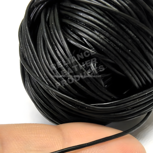 Cordon en cuir rond régulier de 1 mm, bobine de 500 mètres, cordon en cuir de vache véritable pour la fabrication de bijoux - Product Image 3