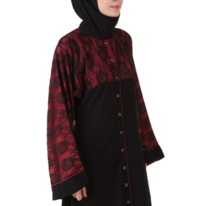 Robe longue modeste pour femme avec imprimé floral et col montant contrastant, manches longues, robe de soirée formelle - Product Image 4