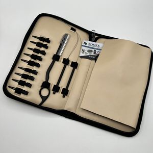 Black Matte Weft and Microbeads Stainless Steel Hair Extension <b>Pliers</b> Tools Kit <b>Set</b> With Razor Loop Tool and Nude Case - Product Image 3