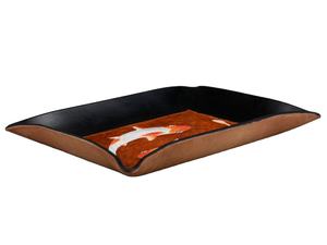 Un plateau à poisson en cuir de qualité supérieure usiné à la main, une pièce unique d'inspiration japonaise pour la décoration intérieure - Product Image 2