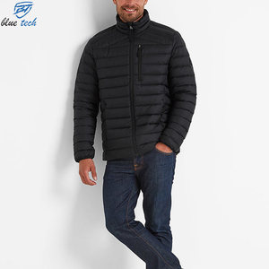 Veste d'hiver légère pour homme, veste matelassée isolée, col montant, fermeture éclair intégrale, veste chaude pour la randonnée en plein air, les voyages et les occasions décontractées - Product Image 1