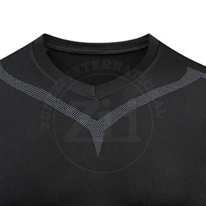 Chemises de compression à manches courtes pour hommes, personnalisables avec logo, respirantes, ajustées, en Spandex/Polyester, grandes tailles, dernier design, vente chaude - Product Image 2