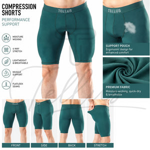 Shorts de compression pour hommes, vêtements de sport et fitness, fabriqués au Pakistan, prix bas, contraste de couleurs. - Product Image 6