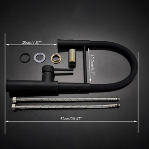 Robinet de cuisine en laiton doré de luxe |   Robinet mélangeur chaud/froid à bec rotatif à ressort monotrou pour usage hôtelier (vente en gros) - Product Image 2