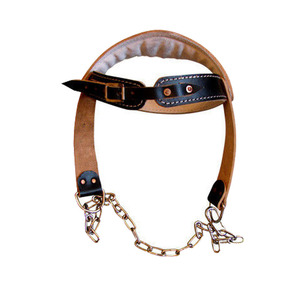 High Strength Leather Head <b>Harness</b> Neck Exerciser for Bodybuilding Powerlifting Training Professional Fitness Tool - Product Image 1