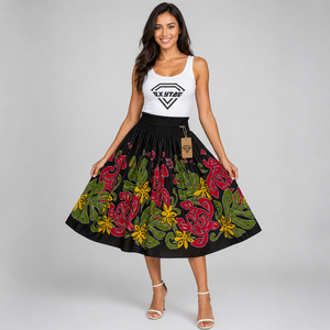 Women Hawaiian Autumn Custom Floral Maxi Dress Tropical Beach Island Vacation Casual Lightweight 100% Cotton Cheap Price - Product Image 5