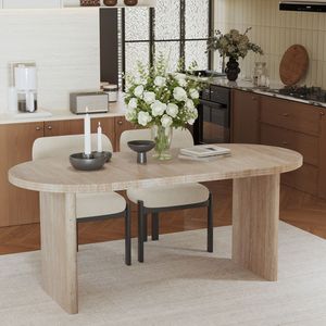 Tavolo da Pranzo Allungabile Moderno da 140-180 cm con Prolunghe Rimovibili, Stile Mid-Century, Arredamento per Sala da Pranzo - Product Image 3
