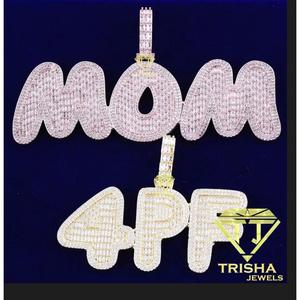 Moissanite Diamond Custom Letter Necklace <b>Iced</b> Out Hip Hop Pendant Gold <b>Chain</b> Luxury Jewelry Gift - Product Image 2