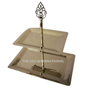 Eco Friendly 2 Tier Resin Epoxy Mold Modern Serving <b>Cake</b> Stainless Steel <b>Marble</b> Material <b>Cake</b> Display <b>Stands</b> for Wedding Events - Product Image 4